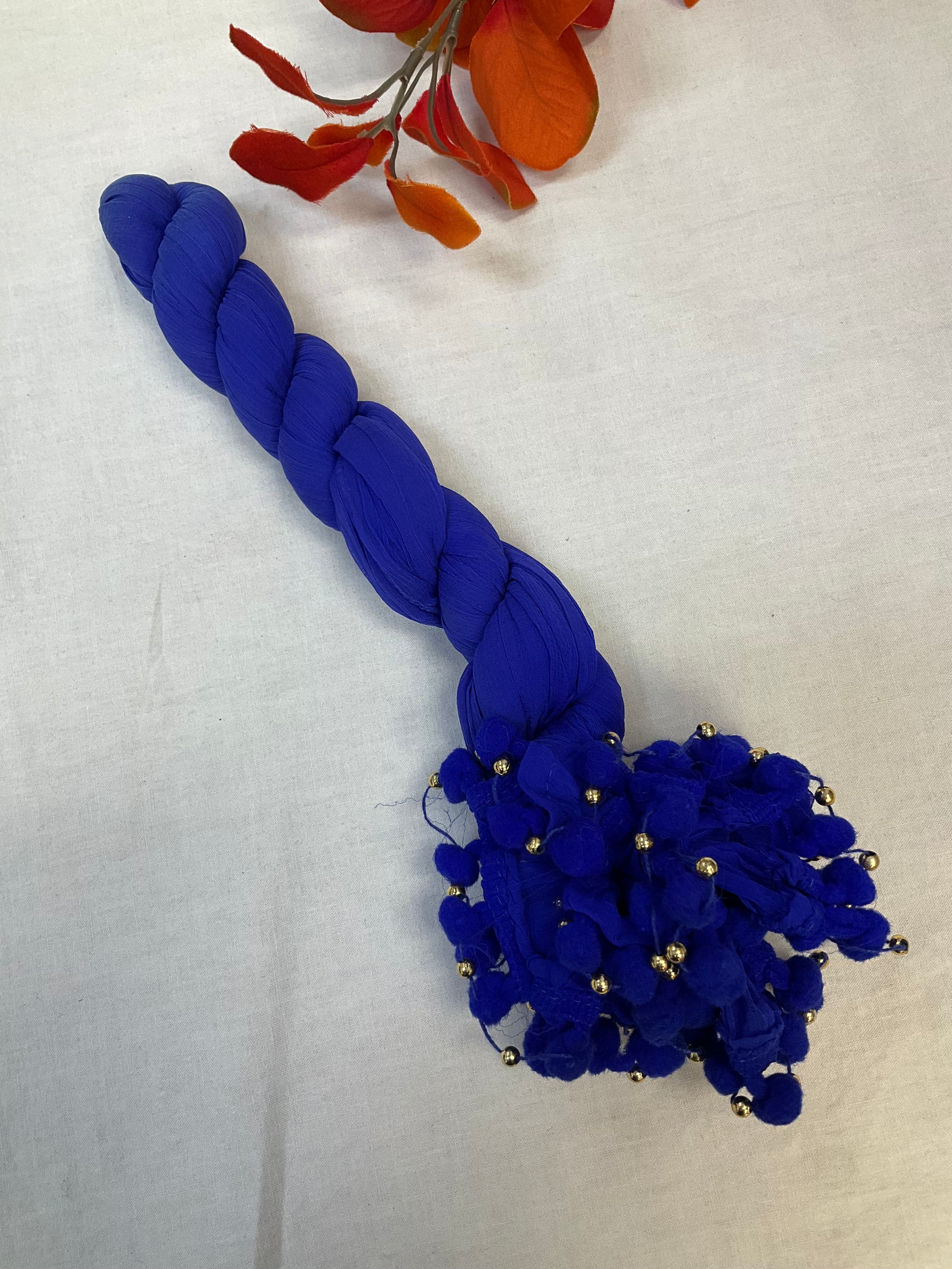 Royal blue chiffon dupatta