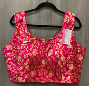 Brocade Floral Design Blouse Size 42 (Fits up to 44) - Designer Blouse