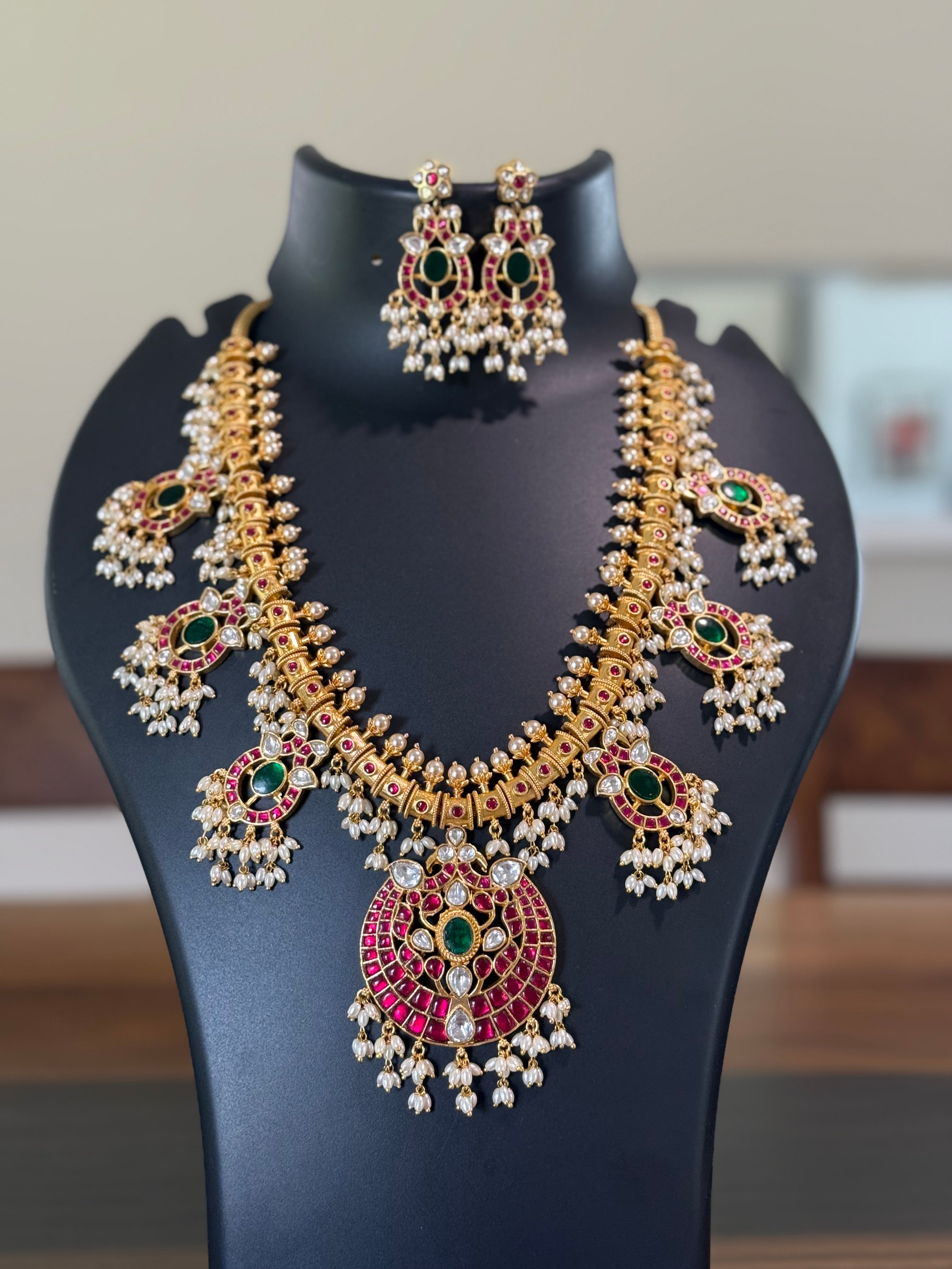 Premium Collections Heavy Jadau Kundan Long Necklace set