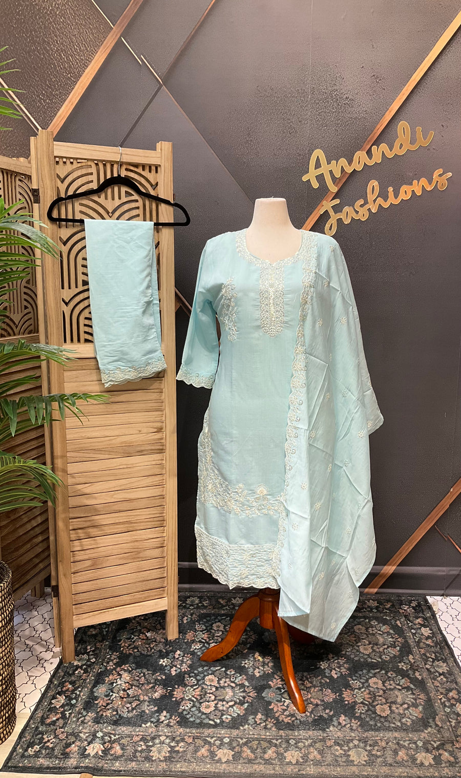 Women’s Light Blue Kurti set