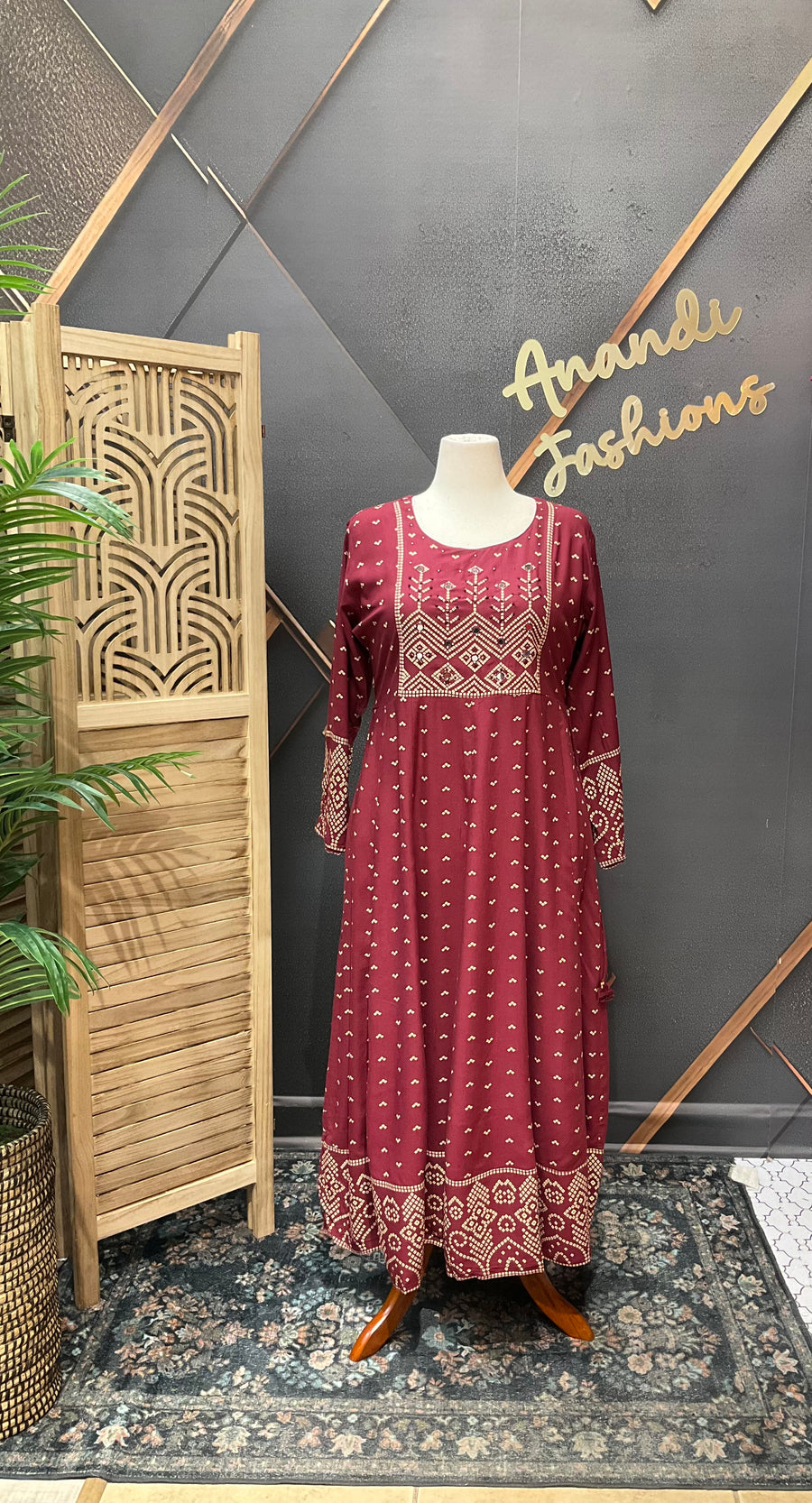 Women's Plus Size Long Anarkali Kurti - Women - Long Kurti - Anandi Fashions
