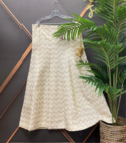 Half White Lehenga Skirt - Elegant Party Wear