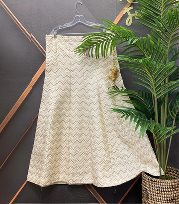 Half White Lehenga Skirt - Elegant Party Wear