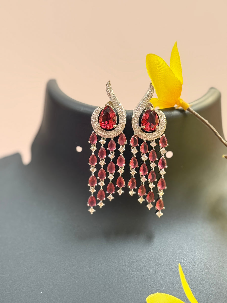 Silver Finish Earrings
