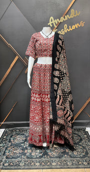 Garba Pure Cotton Ajrakh Print Chaniya Choli