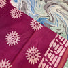 Batik print sarees with digital print pallu
