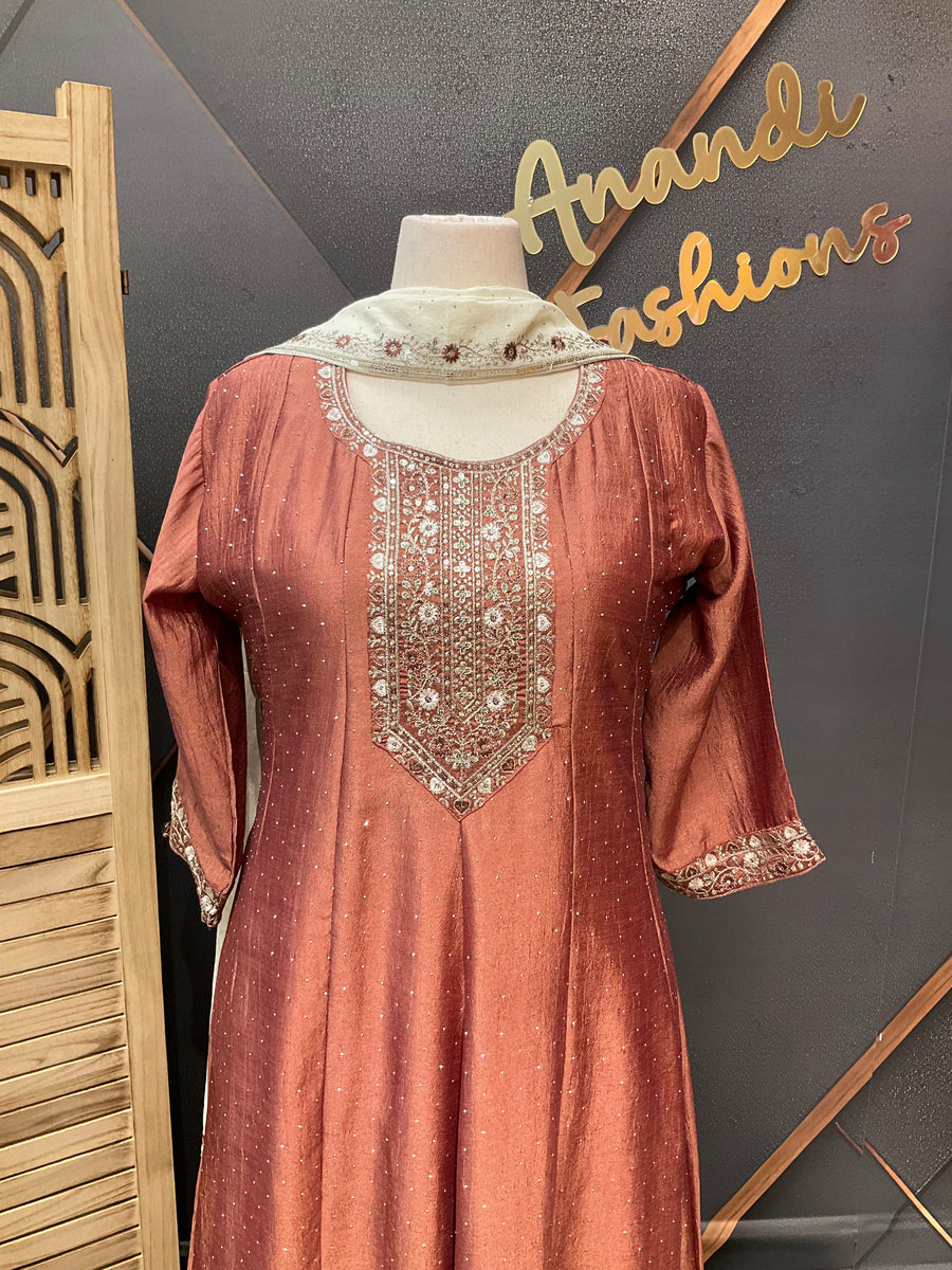 Plus Size Anarkali party Wear kurti set