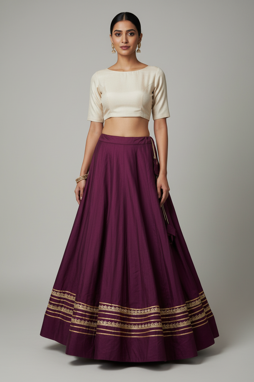 Garba Special Satin Silk Skirt - Navratri Dance Wear