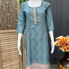 Dark Sea Green Digital Print Chikankari Kurti - Women's Ethnic Wear