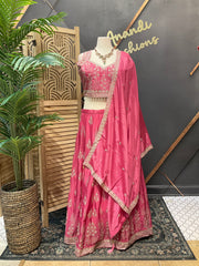 Pastel Pink Plus Size Lehenga Set