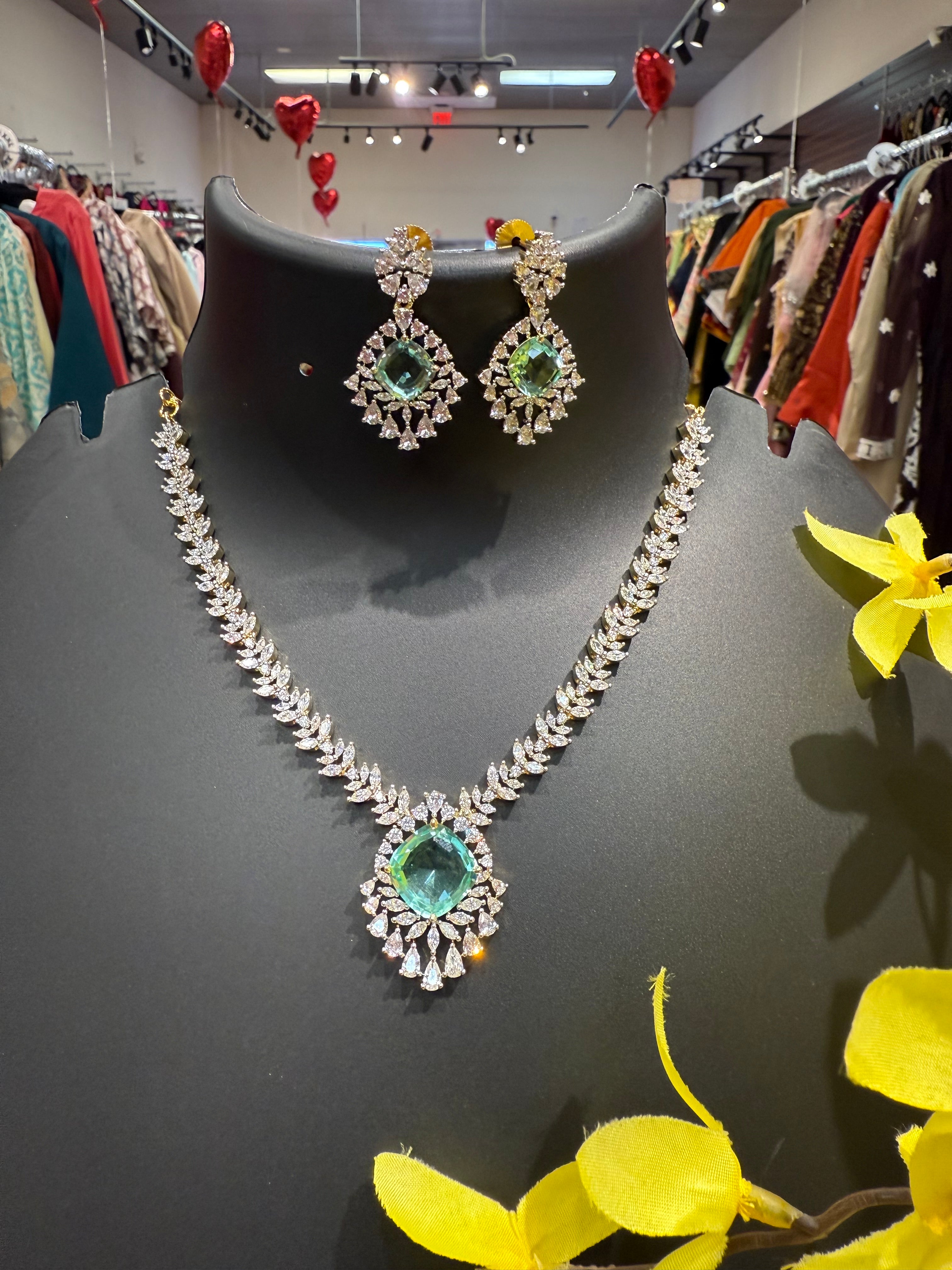 Party Wear CZ Necklace set