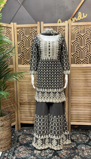 Heavy Designer Embroidery Sharara Set - Premium Party Wear