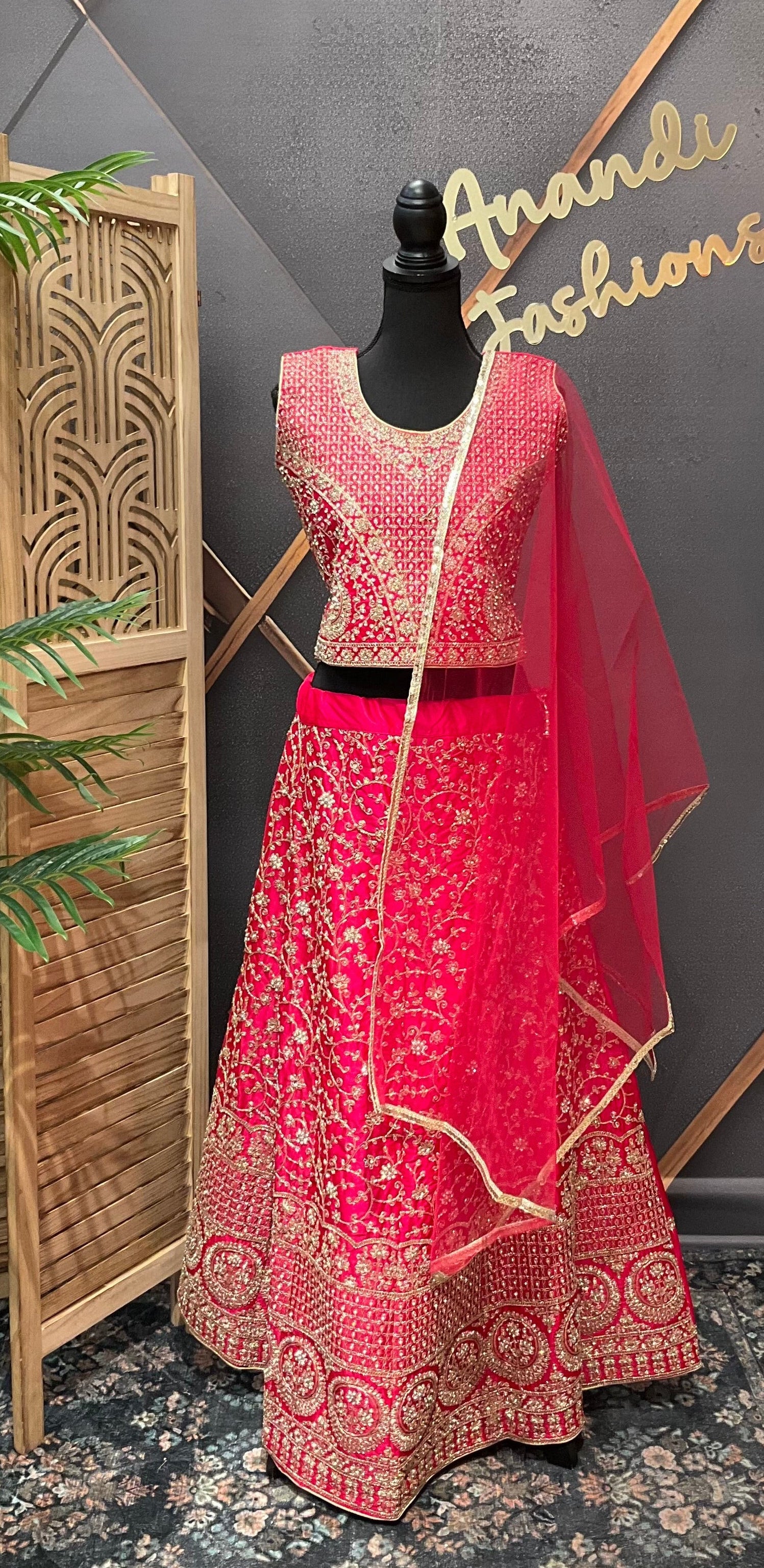 Pink Teenage Girls Party Wear lehenga set