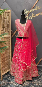 Pink Teenage Girls Party Wear lehenga set