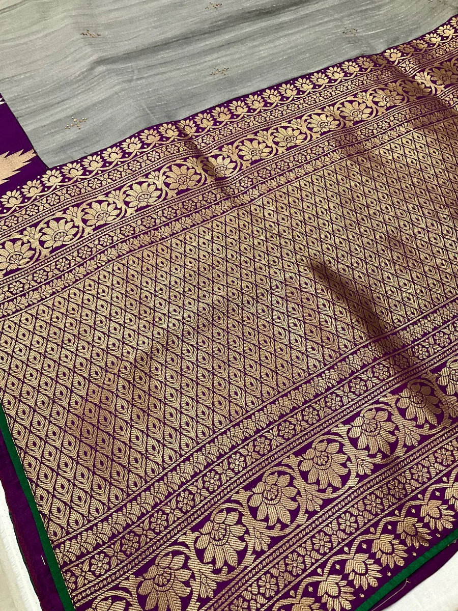 Indian Designer Silk Saree - Finest Quality with Traditional Motifs