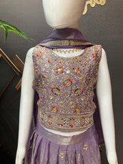 Girls Lavender Lehenga set