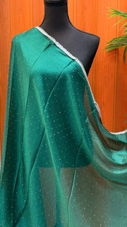 Satin Silk Dupattas with Silver Border