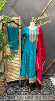 Size 44- Anarkali Party Wear Kurti Set