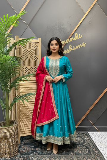 Size 44- Party Wear Anarkali Kurti sets