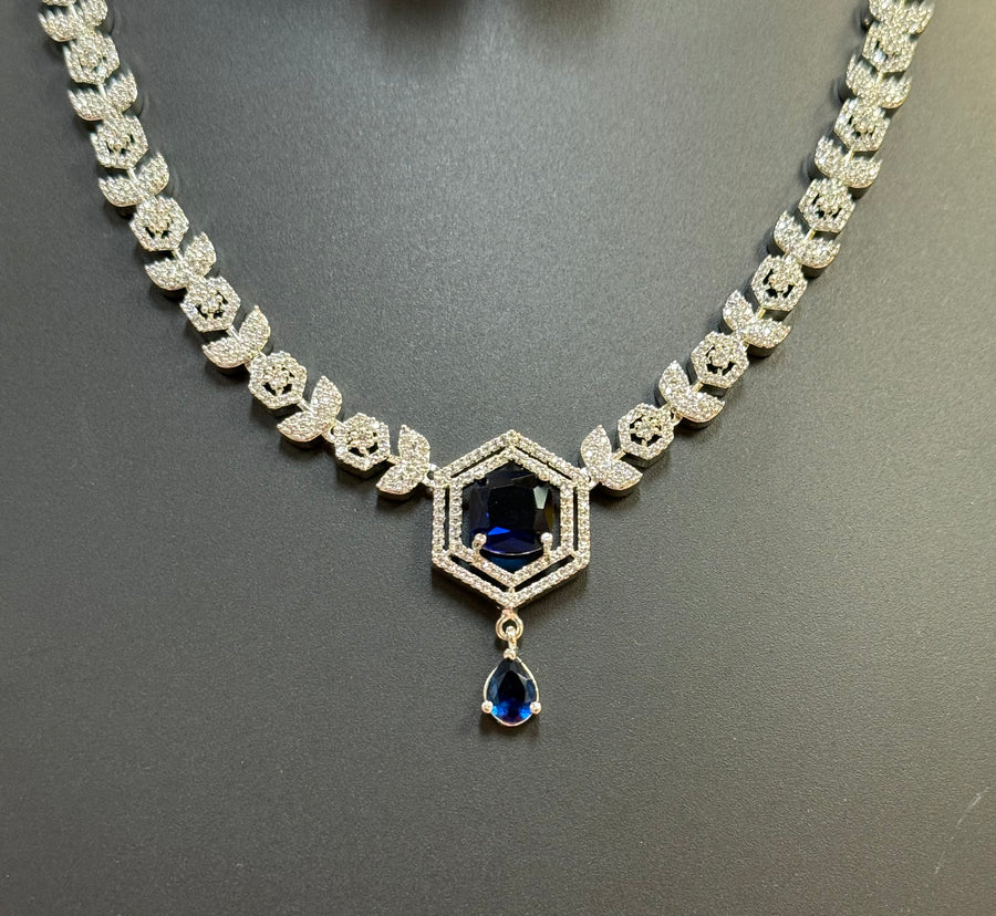 Party Wear Silver Necklace set
