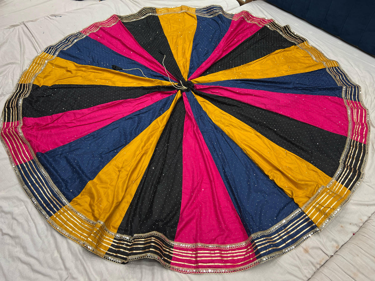 Multicolor Skirts with stone work
