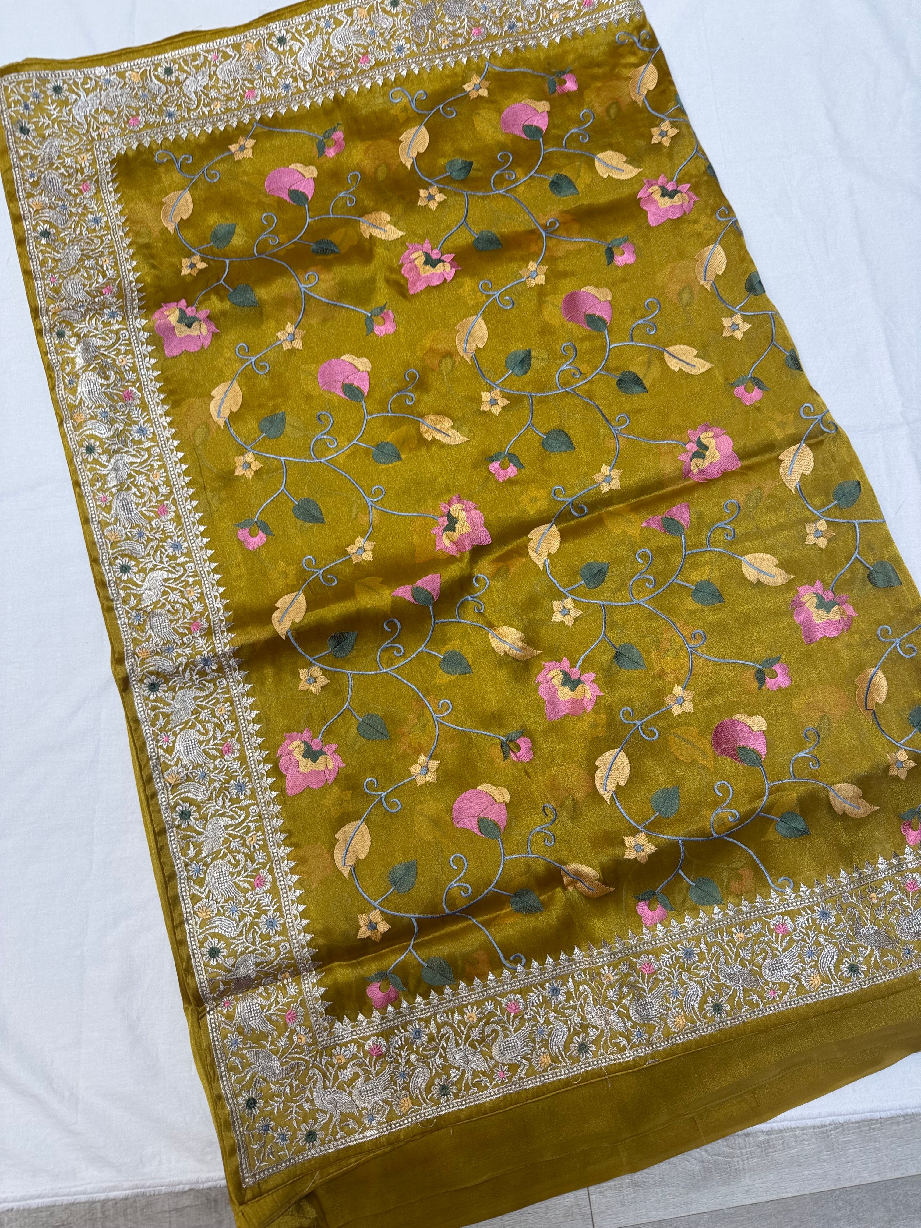Party Wear - Tissue Organza Saree
