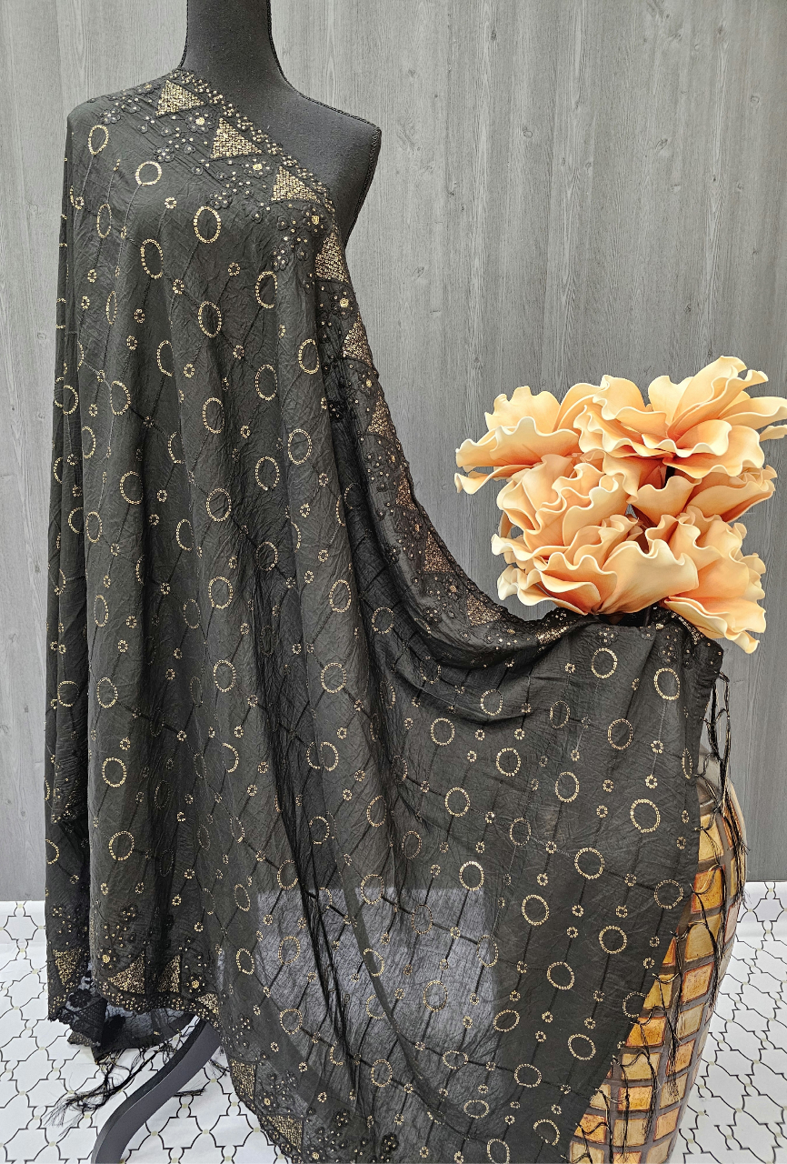 Cotton Dupatta - Elegant and vibrant Color Dupatta with sequence work image 3