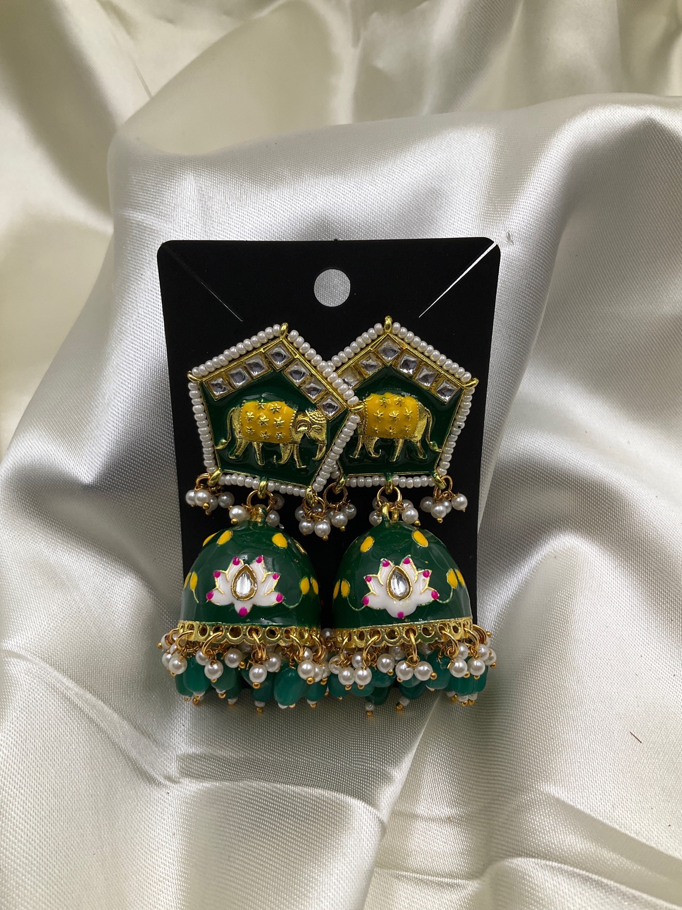Meenakari Jumka Earrings image 4