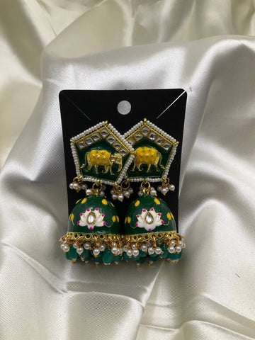 Meenakari Jumka Earrings