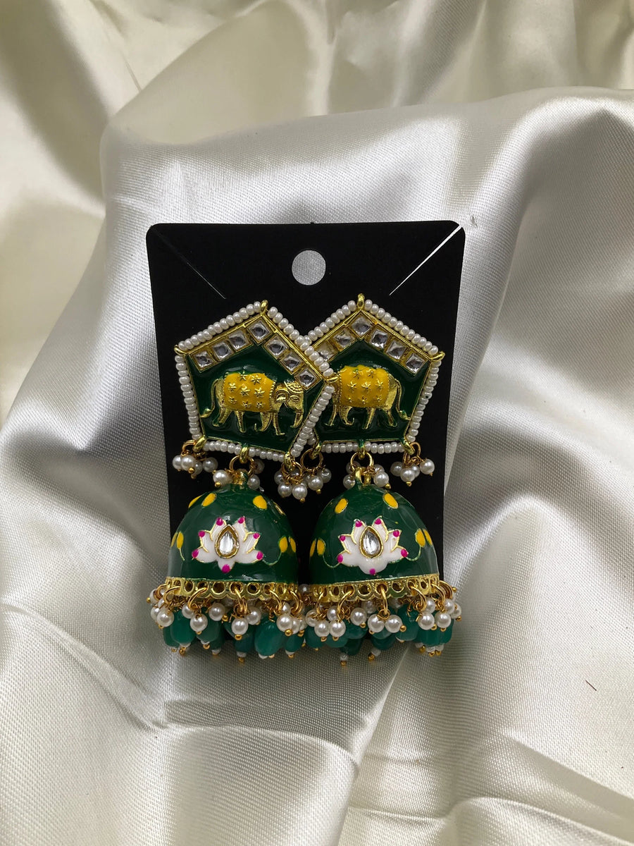 Meenakari Jumka Earrings