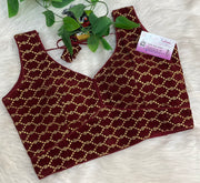 Maroon Velvet Blouse