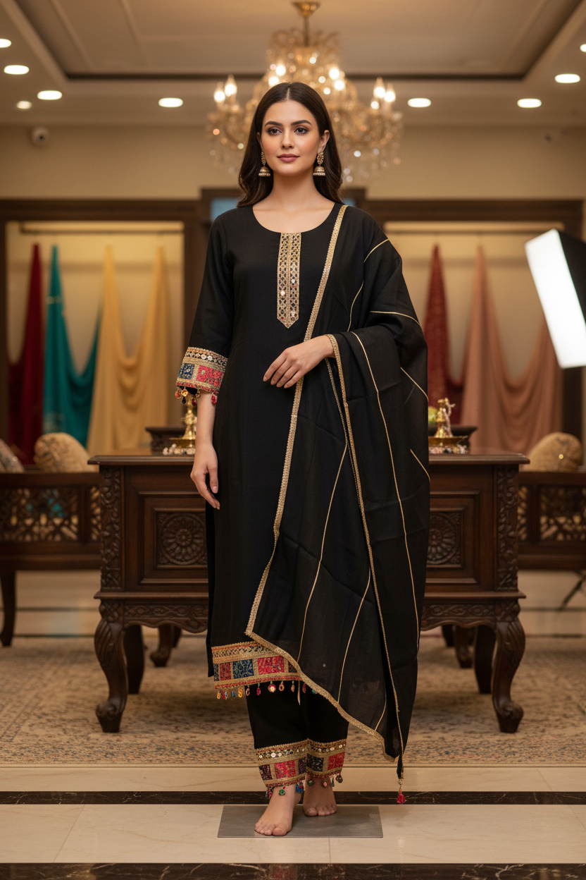 Black Kurti set