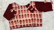 Pure Cotton Kalamkari Print High Neck Blouse