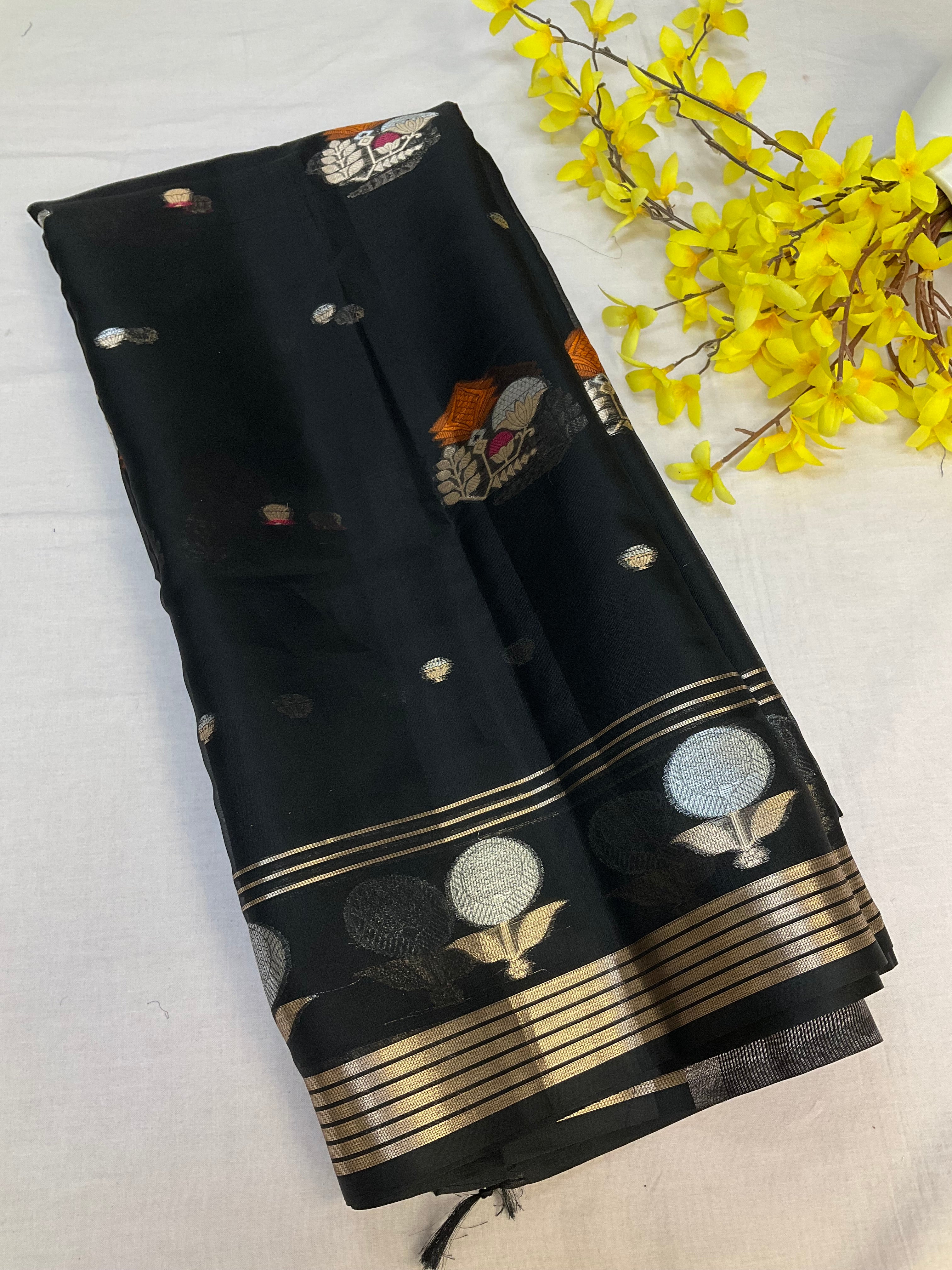 Black Silk Oranza saree