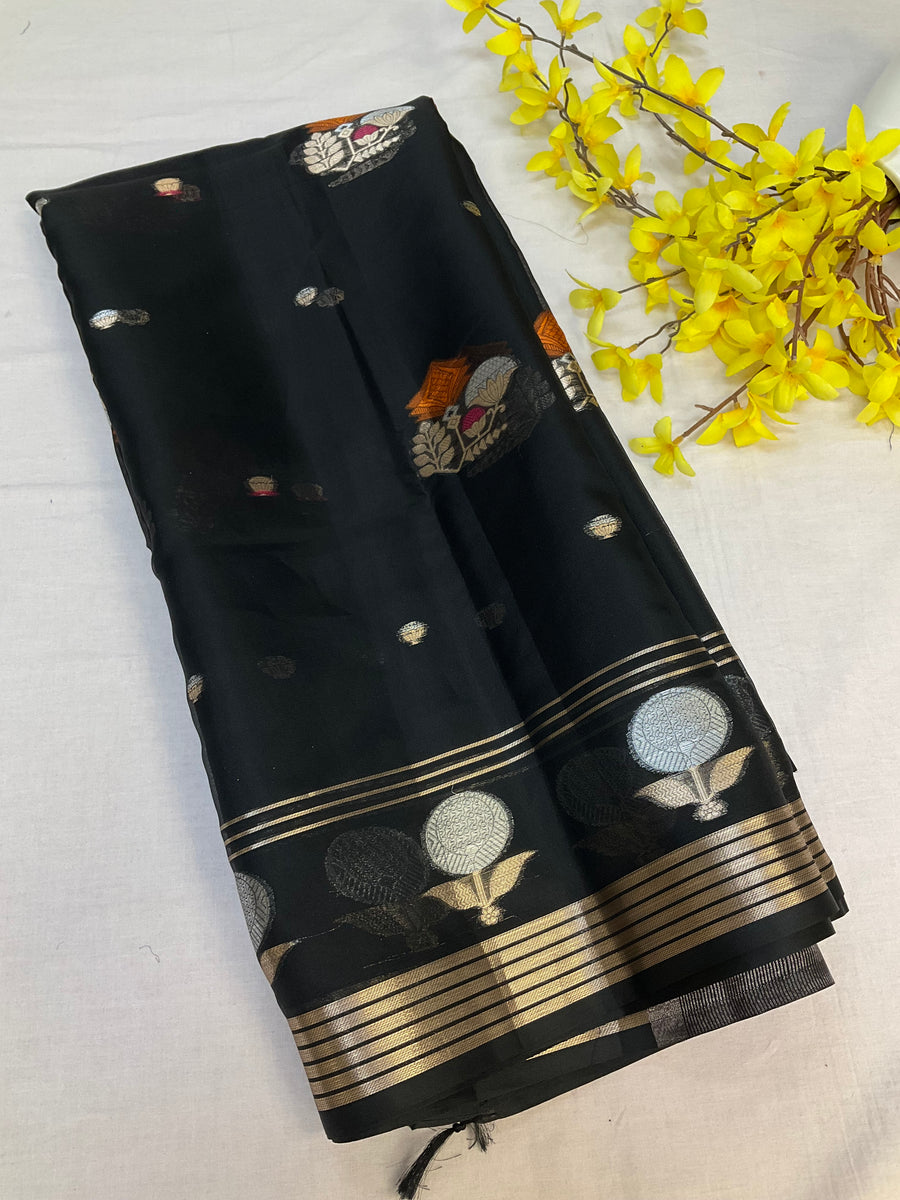 Black Silk Oranza saree