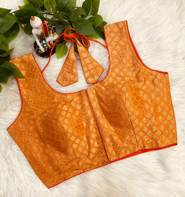 Benarasi Style - Front opening Brocade Blouse