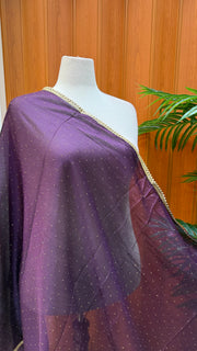 Satin Silk Dupattas with Gold Border