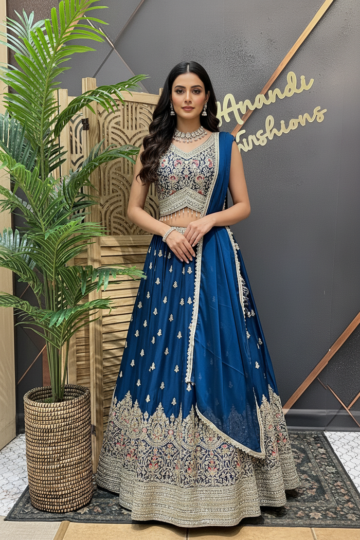 Women’s Satin Silk Lehenga Set