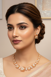 Cute Rose Gold Necklace set