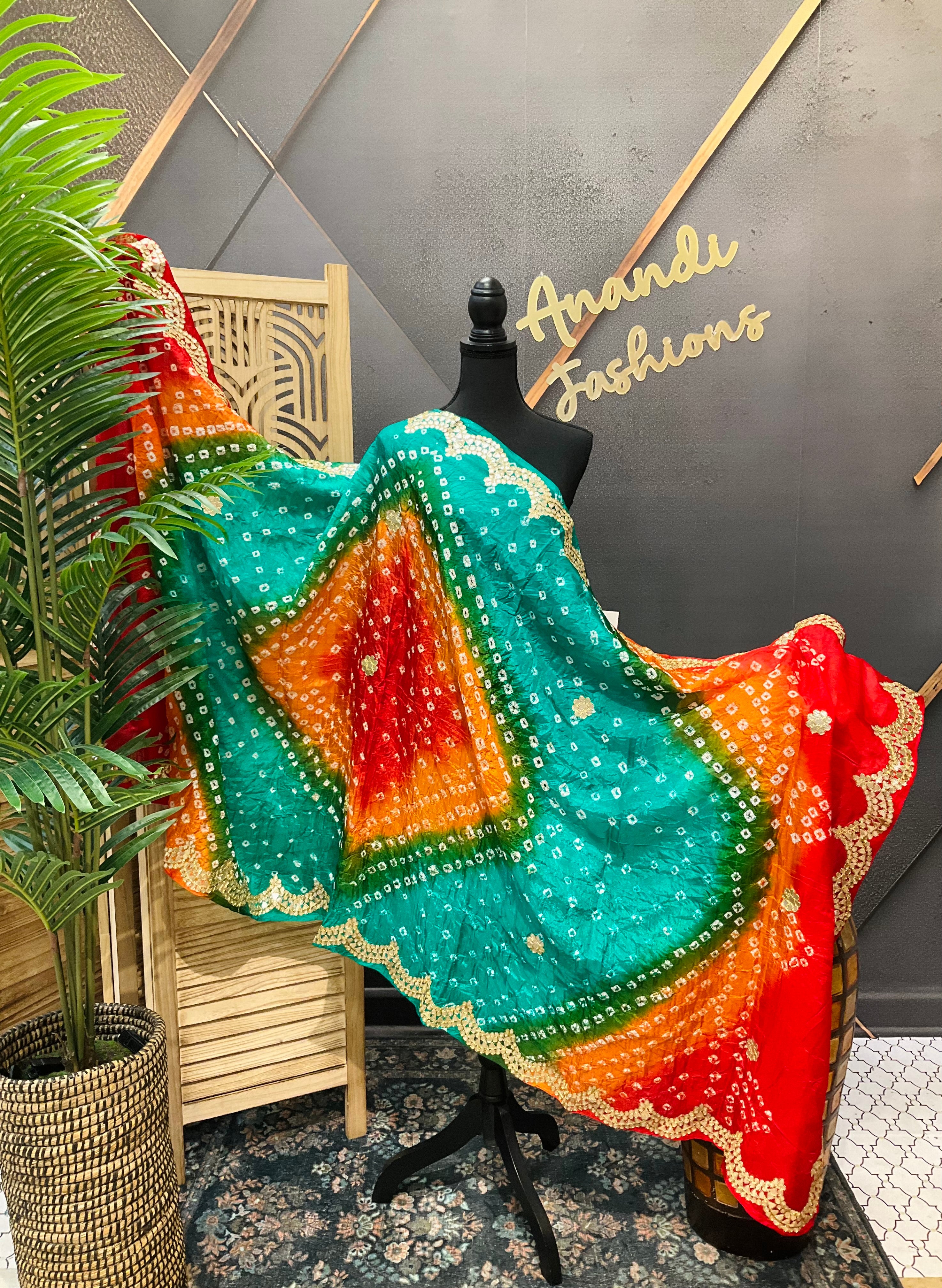 Multicolor Bhandhini duppatta