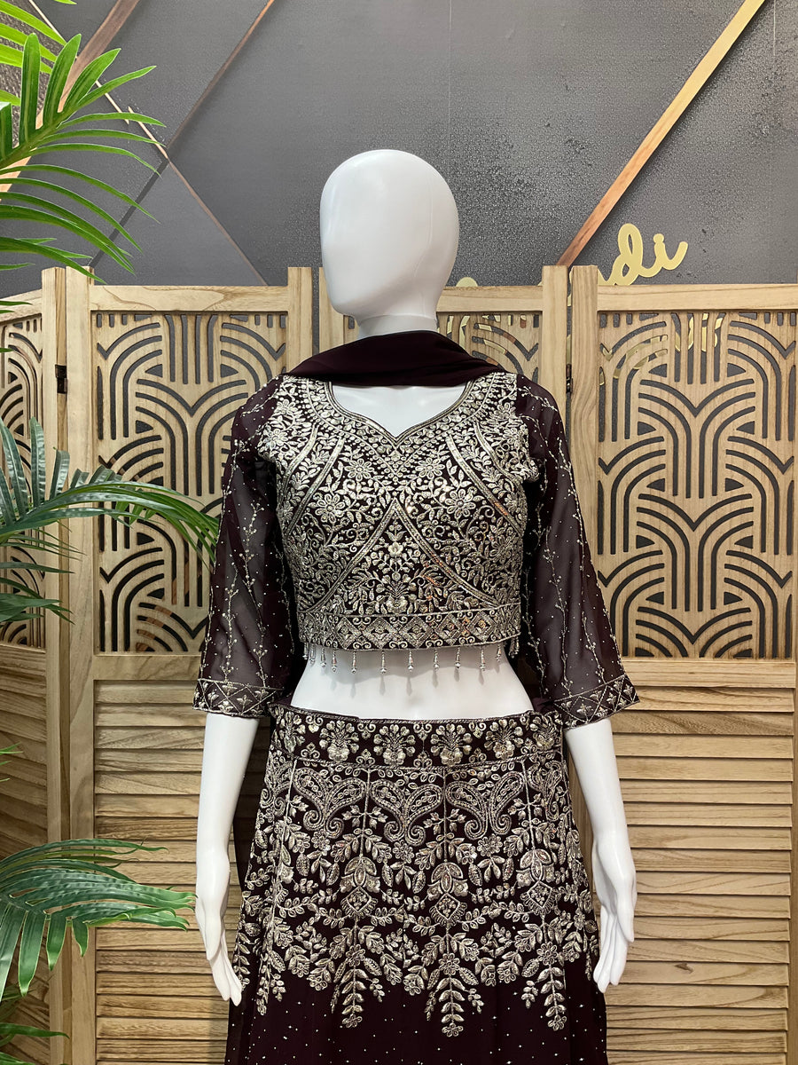 Women’s Georgette Lehenga Set Full Work