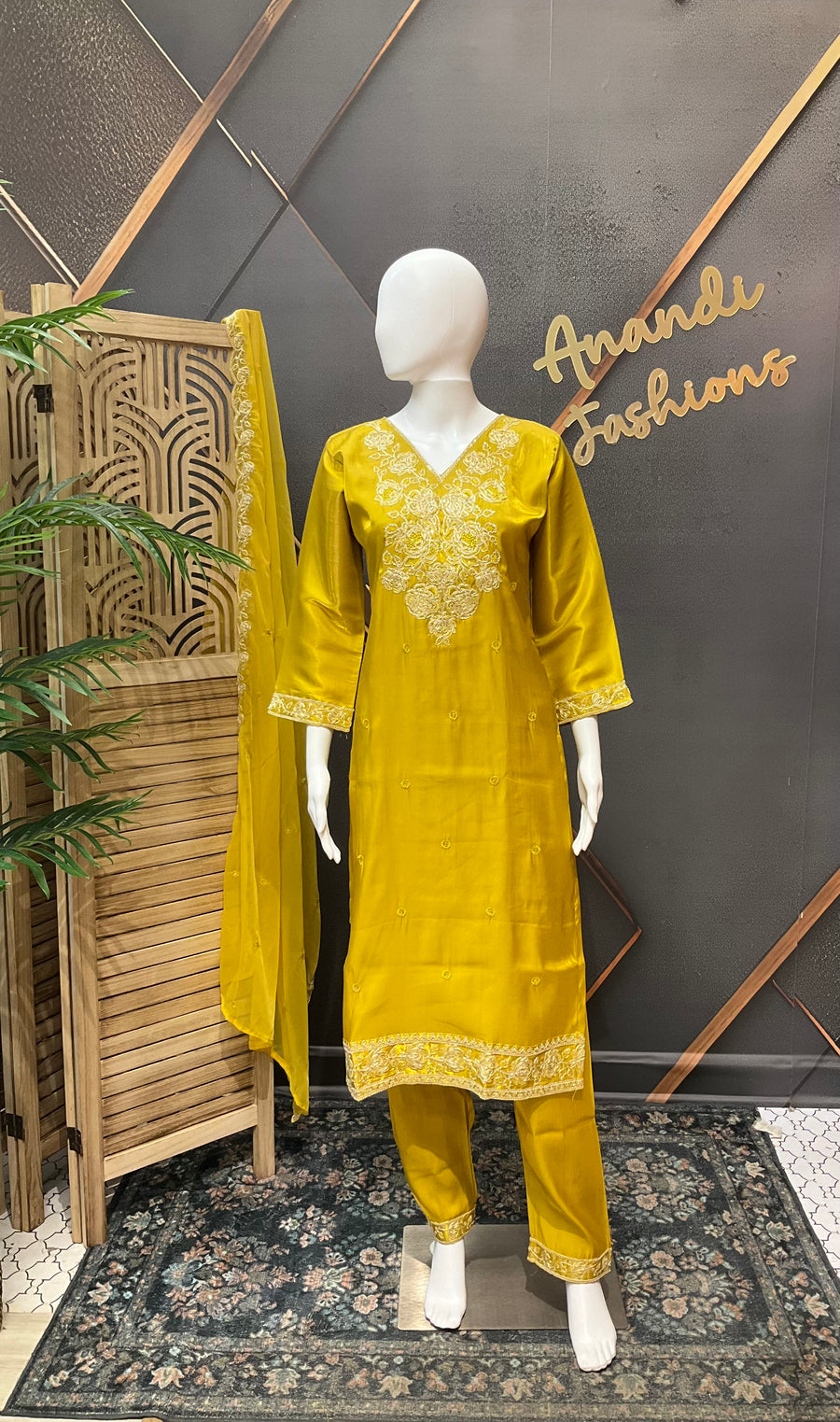 Yellow Party Wear Kurti set
