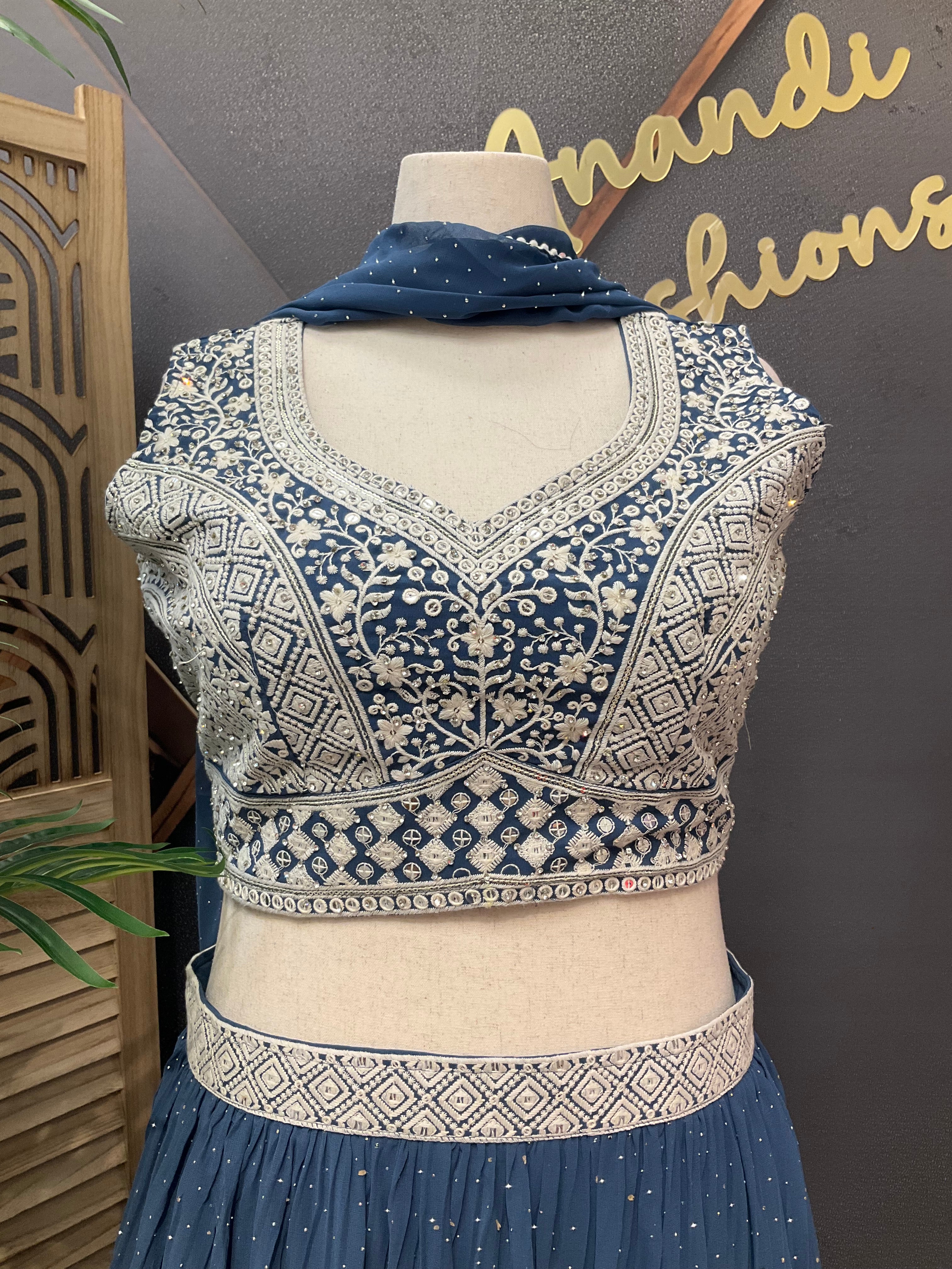 Plus Size  -Georgette Lehenga set - Size 50