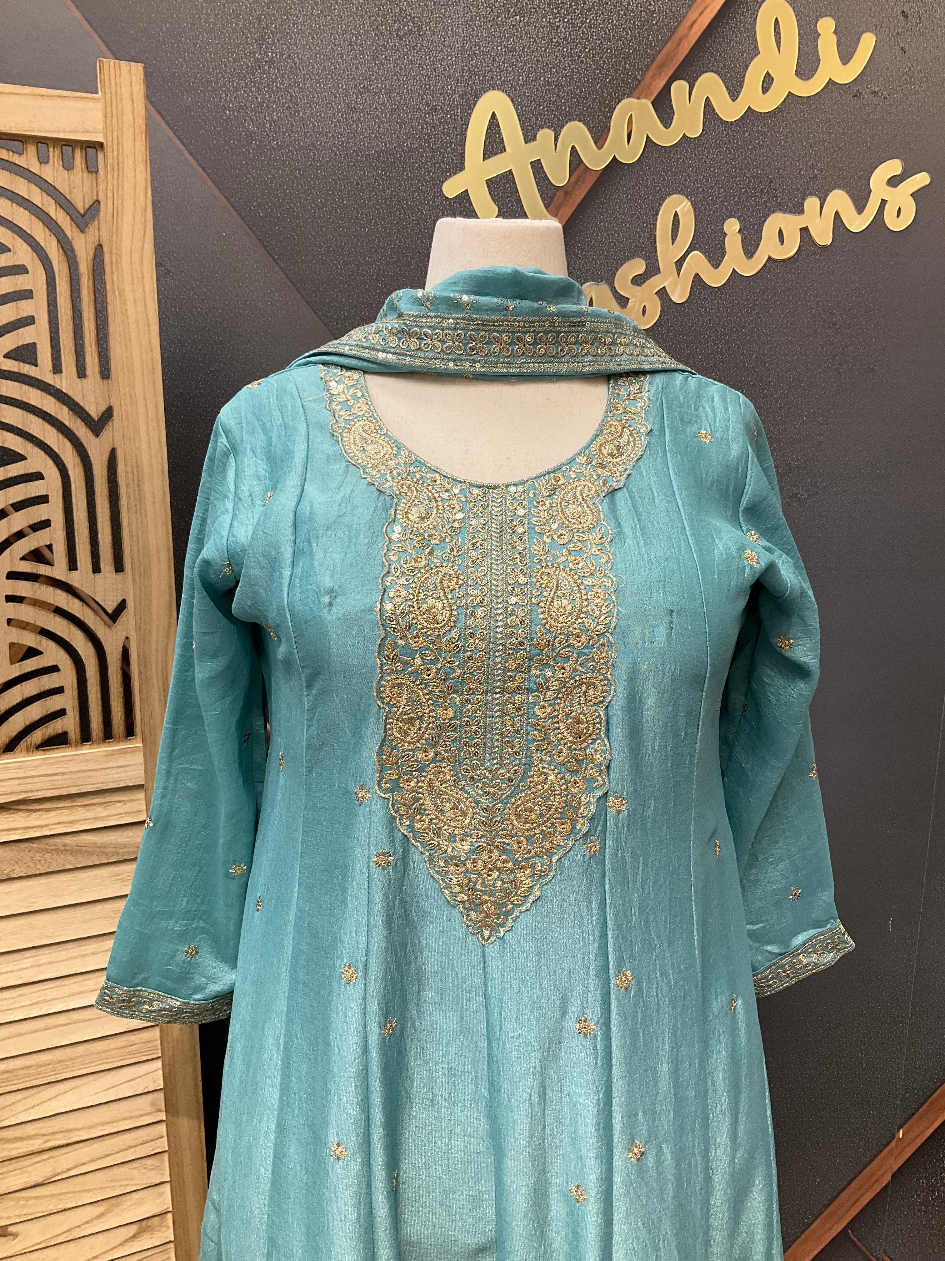 Pastel Colors - Party Wear Anarkali Kurti set