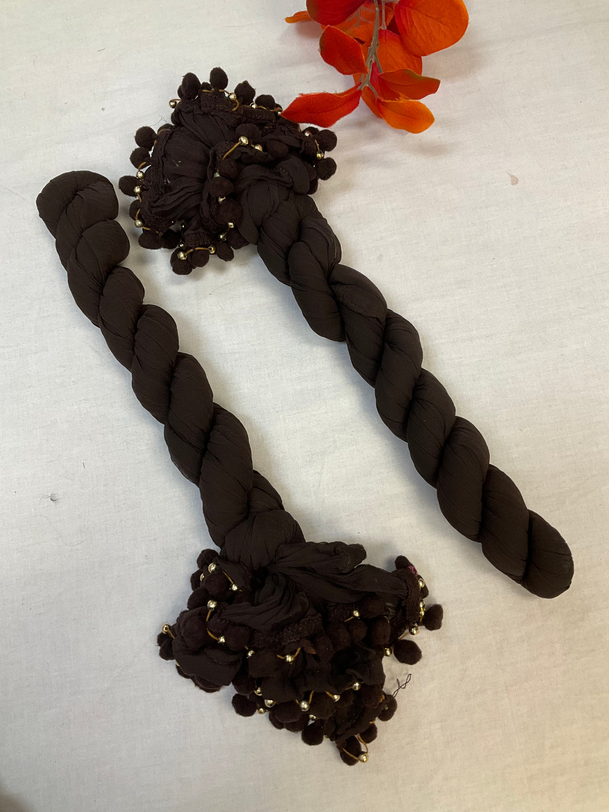 Brown chiffon duppatta