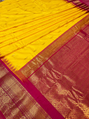 Yellow Semi Gadwal Saree