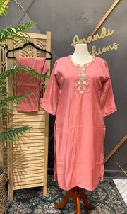 Women’s Plus Size Shimmery Sets Kurti Set