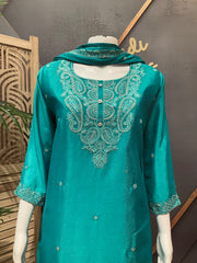 Size 44- Rama Green - Party Wear Palazzo Sets