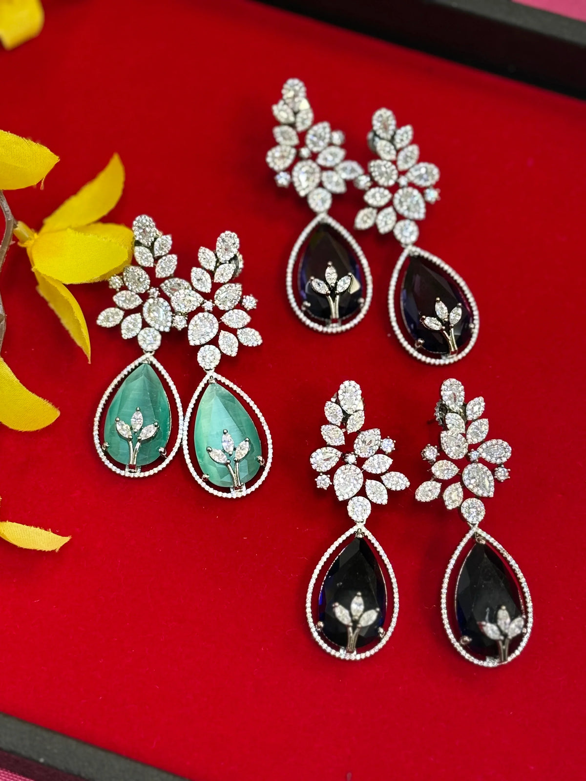 Statement Earrings- Silver Finish Earrings