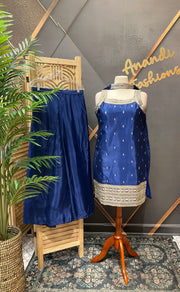 Blue Sleeveless Palazzo set